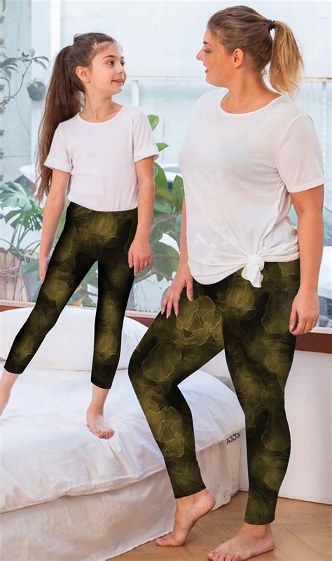 Mommy And Me Yoga Pants Plus Size Mom And Me Leggings Set Etsy