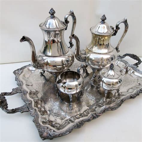 Vintage Silver Tea Coffee Set Sheridan Silver Plate Etsy