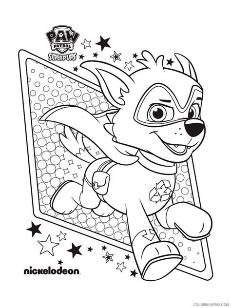 Paw Patrol Mighty Pups Coloring Pages Tv Film Mighty Pups 13 Printable