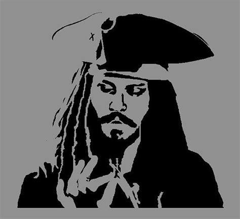 Captain Jack Sparrow Stencil Reusable Jack Sparrow Drawing Sparrow