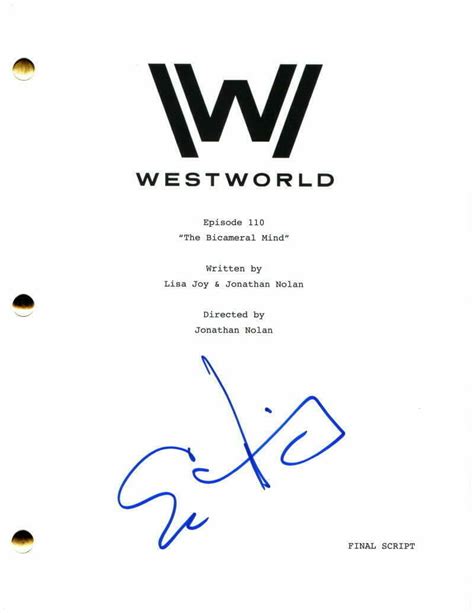 ed harris signed autograph westworld full pilot script w evan rachel wood autographia