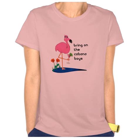 Free shipping on all apparel! Funny Pink Flamingo T Shirt - Cabana Boys - Whyrll.com