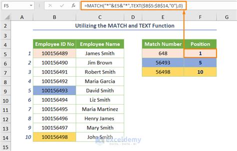How To Use Formula For Partial Number Match In Excel 5 Examples