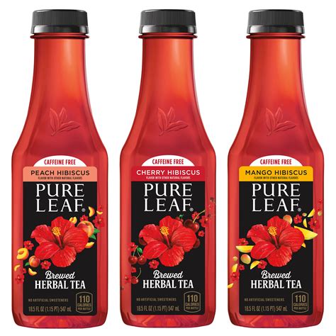 Pure Leaf Caffeine Free Brewed Herbal Iced Tea Variety Pack 185 Fl
