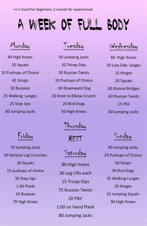One Month Home Workout Plan Igo Workout
