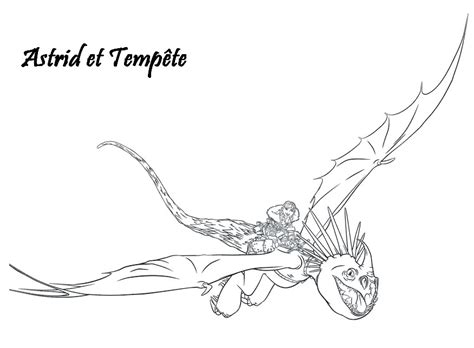 Coloriage a imprimer dragons 2 astrid et tempete gratuit et colorier