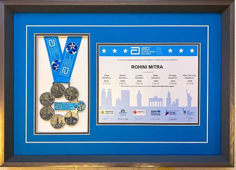 Abbott Marathon Majors Medal Custom Framed And Designed By My Framing