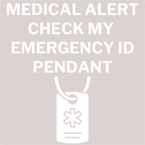 Vinyl Decal Sticker Medical Alert Check My Emergency Id Pendanttag