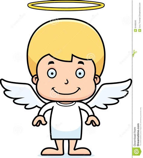 Cartoon Smiling Angel Boy Stock Vector Image 55480045