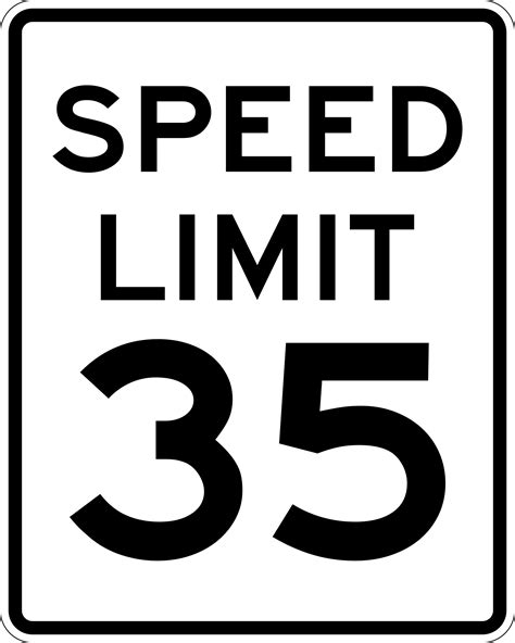 Clipart Speed Limit 35