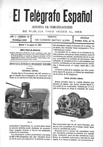 El Telégrafo Español 1891 N020 Archivo Digital Del Coit