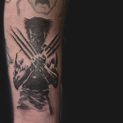 Wolverine claw marks monochrome wallpaper. Wolverine tattoo one forearm. Watercolor looking. # ...