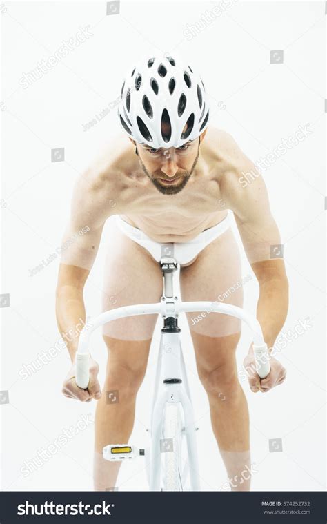 Portrait Naked Cyclist Movement Stock Photo Shutterstock