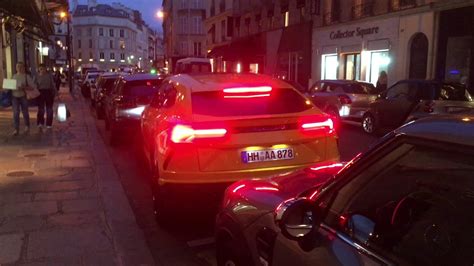 Lamborghini Urus Start In Paris In The Night Seen By Gg Youtube