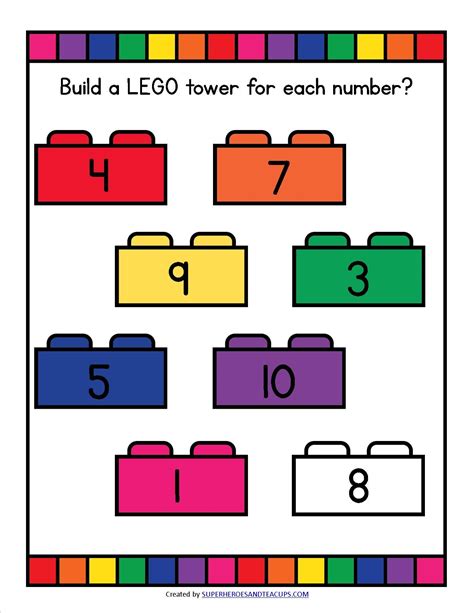 Lego Printable Math Pages