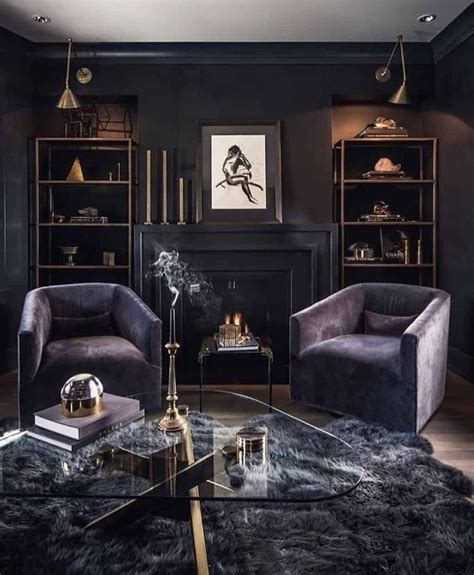 Feminine Living Rooms With A Masculine Touch Dark Living Rooms Moody Living Room Masculine