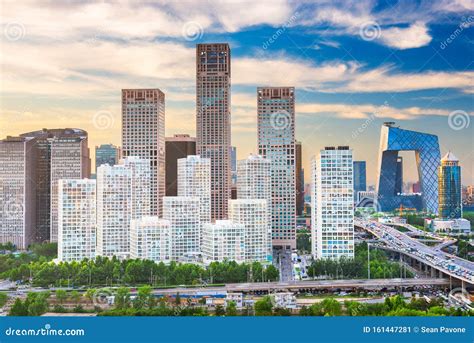 Beijing China Modern Financial District Skyline Stock Image Image Of