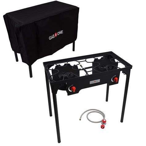 Buy GasOne Two Burner Propane Camp Stove with Cover Outdoor High