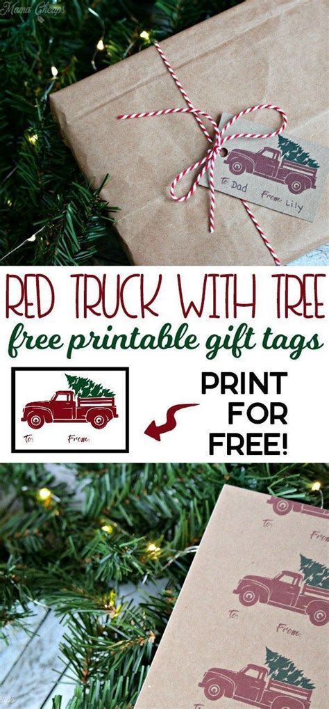 Christmas red truck christmas tree with gifts christmas gift wrapping vintage christmas christmas holidays christmas crafts christmas decorations. Free Printable Red Truck Christmas Gift Tags | Christmas ...