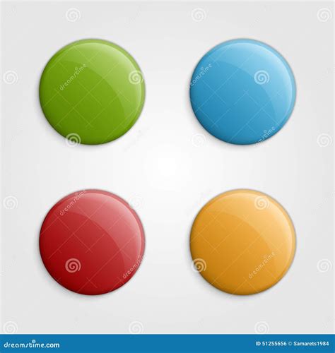 Colorful Buttons Design Elements Vector Illustration Stock Vector