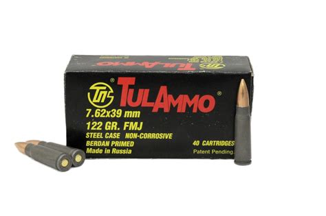tula ammo 7 62x39mm 122 gr fmj steel case 40 box jimmy s sportshop inc jss products tm