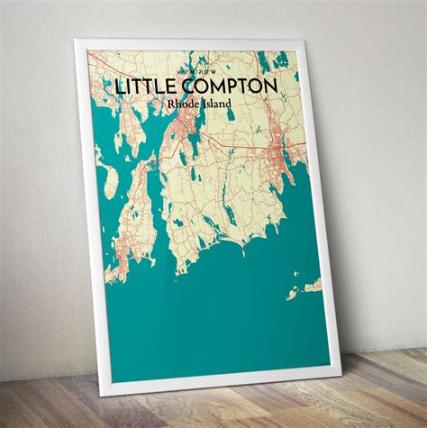 Wrought Studio Little Compton City Map - Unframed Graphic Art | Wayfair