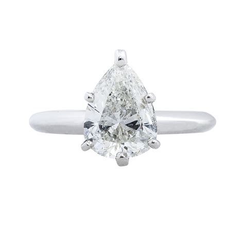 Brilliant earth offers a variety of unique pear shaped diamond rings from halo designs to sleek solitaires. Vintage 1.76 CT Pear Shaped Diamond Engagement Ring