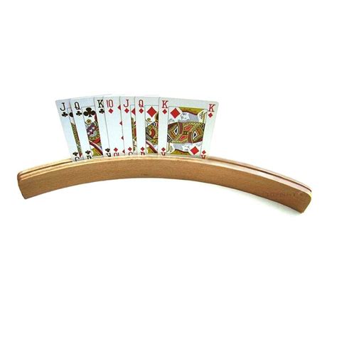 Added to plastic canvas patterns. wooden Curved Card Holder----- wooden Playing Card Holder