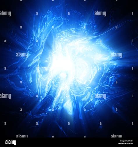 Shining Blue Plasma Background Computer Generated 3d Illustration