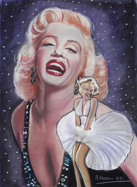 An Original Pastel Painting Of Screen Goddess Marilyn Monroe Etsy