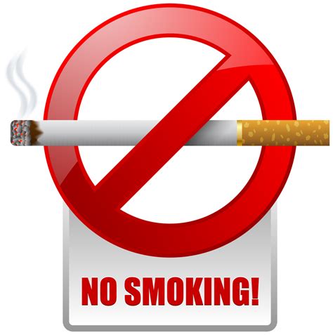 Red No Smoking Warning Sign Png Clipart