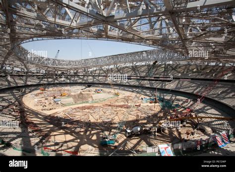 Beijing National Stadium During Construction China Stock Photo Alamy