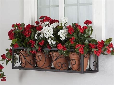 Wonderful Flower In Pots Ideas For Your Window Wrought Iron Window Boxes Metal Window