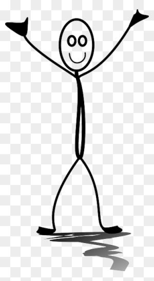 Happy Man Free Icon Stickman With Hands Up Free Transparent Png