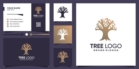 Tree Logo Design With Creative Abstract Concept Premium Vector 10004160