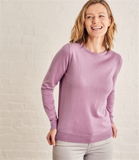 Dewberry Womens Cashmere And Cotton Crew Neck Sweater Woolovers Us