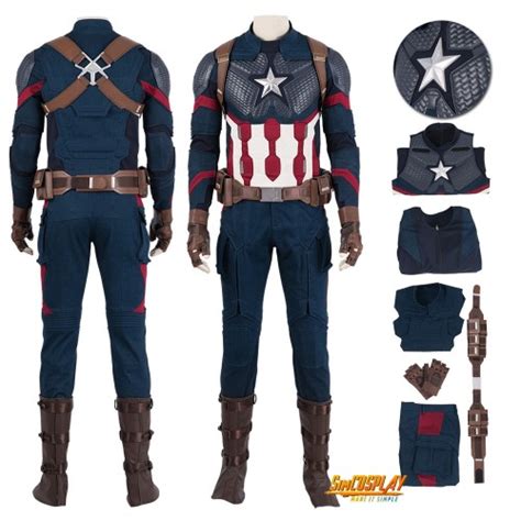 Captain America Suit Steve Rogers Cosplay Costume High Detail Edition