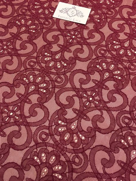 Red Lace Fabric Chantilly Lace Lace Fabric From