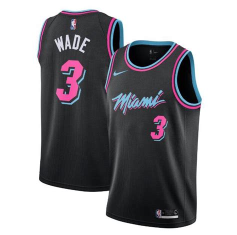 Size XXL Men S Dwyane Wade 3 Miami Heat 2018 19 Swingman Jersey City