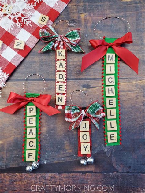 Make Personalized Ornaments Using Old Scrabble Letters From Your Old