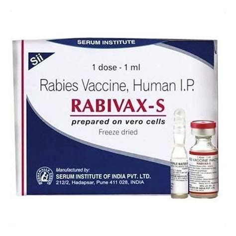 Rabivax S Rabies Vaccine Human, 1 Dose=1 Ml, Prescription, Rs 260