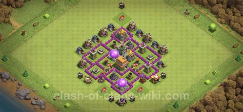Best Anti 2 Stars Base Th6 With Link Hybrid Town Hall Level 6 Base