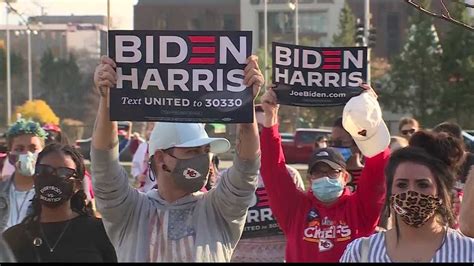 Democrats Celebrate Biden Harris Victory In Kansas City