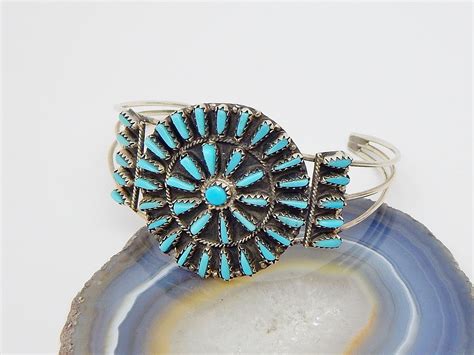 Buy The Violet Begay Navajo 925 Turquoise Cluster Cuff Bracelet