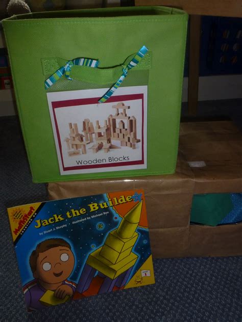 Jack really likes to build with blocks. Pre-Kinder Kiddos: Jack the Builder, by Stuart J. Murphy