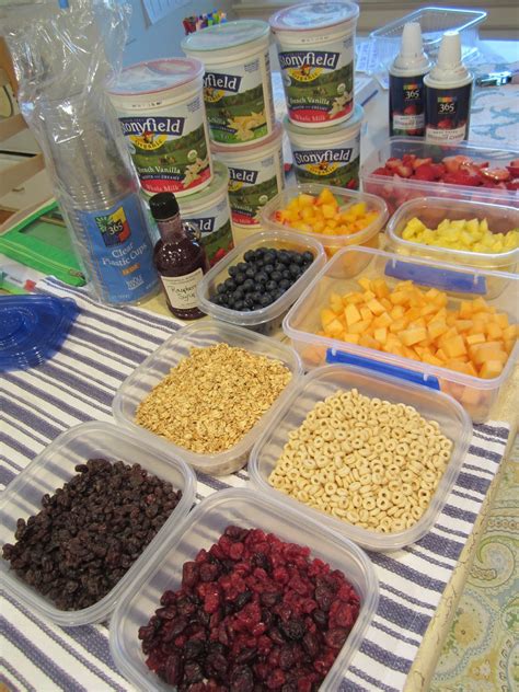 The Full Plate Blog Special Class Snack Make Your Own Yogurt Parfait Bar