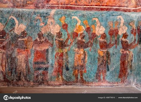 Bonampak Chiapas Mexico December 2019 Ancient Murals Temple Paintings
