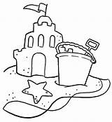 Sand Coloring Castle Bucket Shovel Beach Sandcastle Drawing Typical Colornimbus Colouring Printable Coloriage Sheet Cliparts Sheets Plage Sandcastles Popular Dessin sketch template