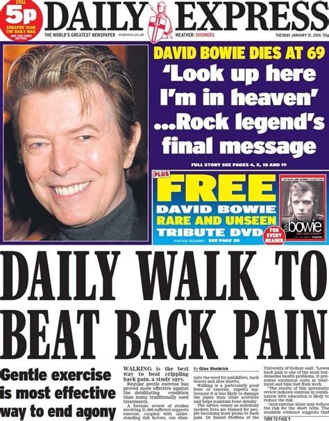 The Daily Express Newspaper Front Page