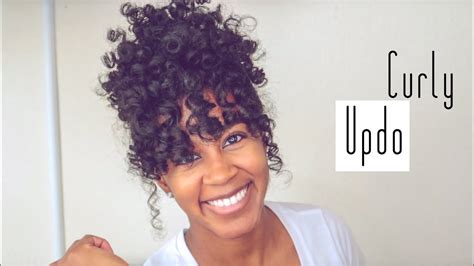 Flexi Rods On Blow Out Easy Curly Updo Natural Hair Curly Hairstyles Youtube